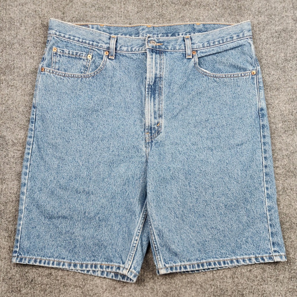 Levis 505 Regular Fit Denim Shorts Mens 40 Blue Medium Wash Cotton Jorts